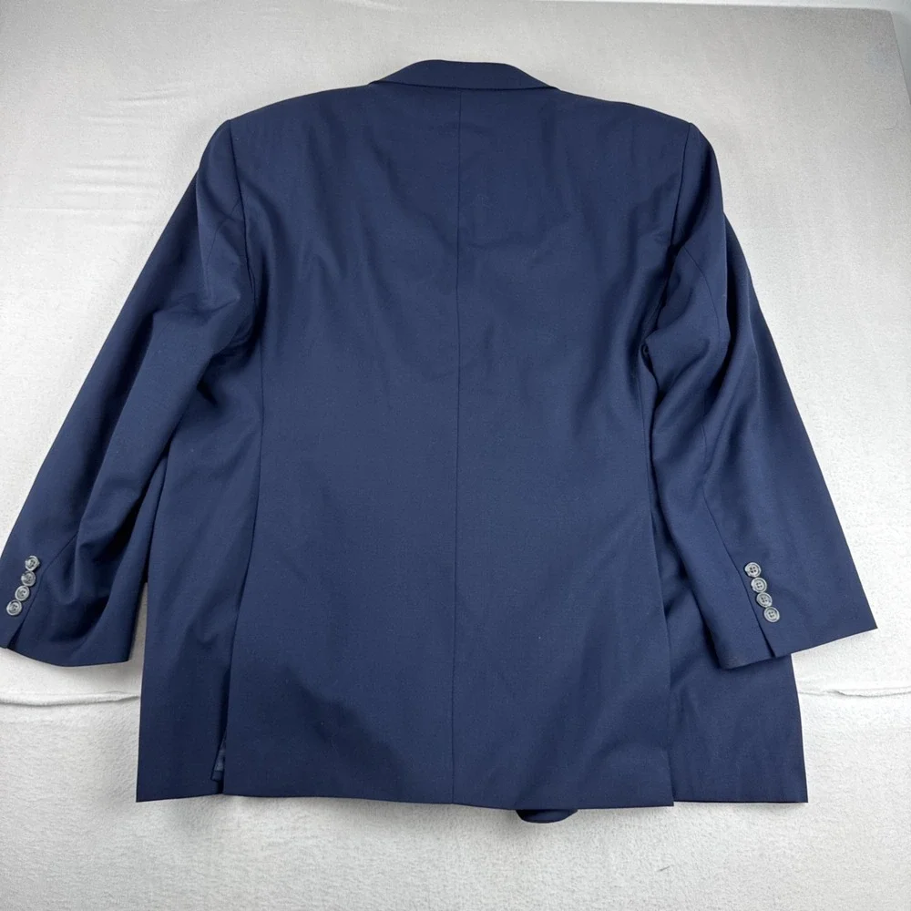 Ralph Ralph Lauren Mens Navy Blue Blazer Sz 50L Wool Blend  Double Vented